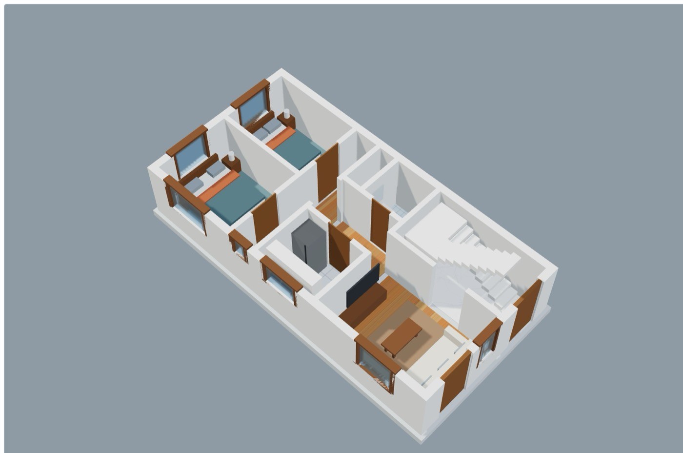 3D naksha render with furniture